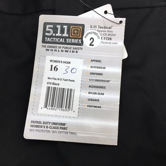 5.11 Tactical Series Women Pants Patrol Duty Uniform B-Class Plus Size 16 NWT - Picture 7 of 12